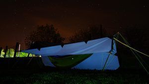 Hamac Pom Pom Double layer night shot