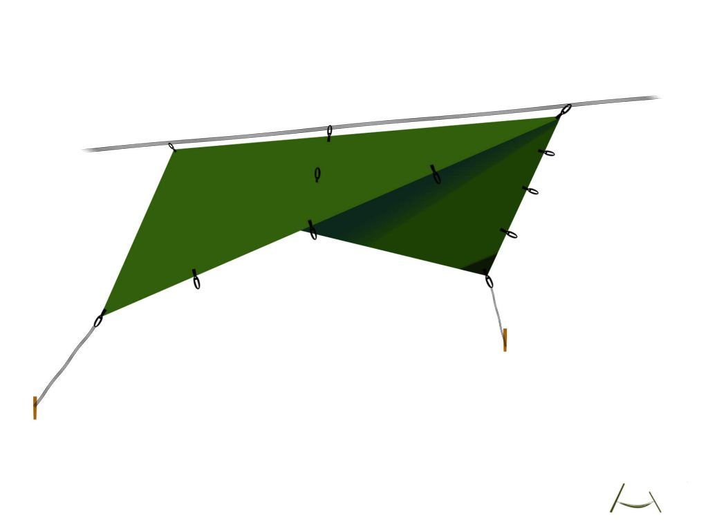 Tenda prelata- 3 ancorari de baza: Diamond frame