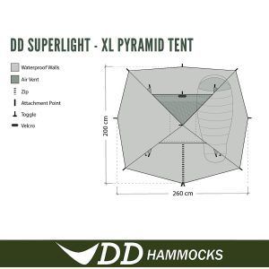 Cort DD Hammocks SuperLight Pyramid Tent XL