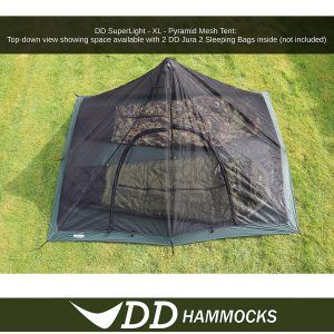 Cort DD Hammocks SuperLight Pyramid XL-panza anti insecte