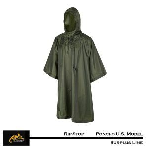 Poncho-US-Model - Olive green