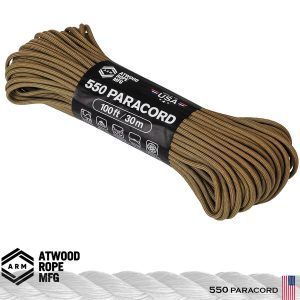 Paracord 550 Atwood Rope® 30 m coyote 1 Paracord 550 30 m coyote, 7 fire, 250 kg forta de tractiune