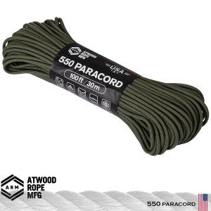 Paracord 550 Atwood Rope® 30 m olive, 7 fire, 250 kg forta de tractiune